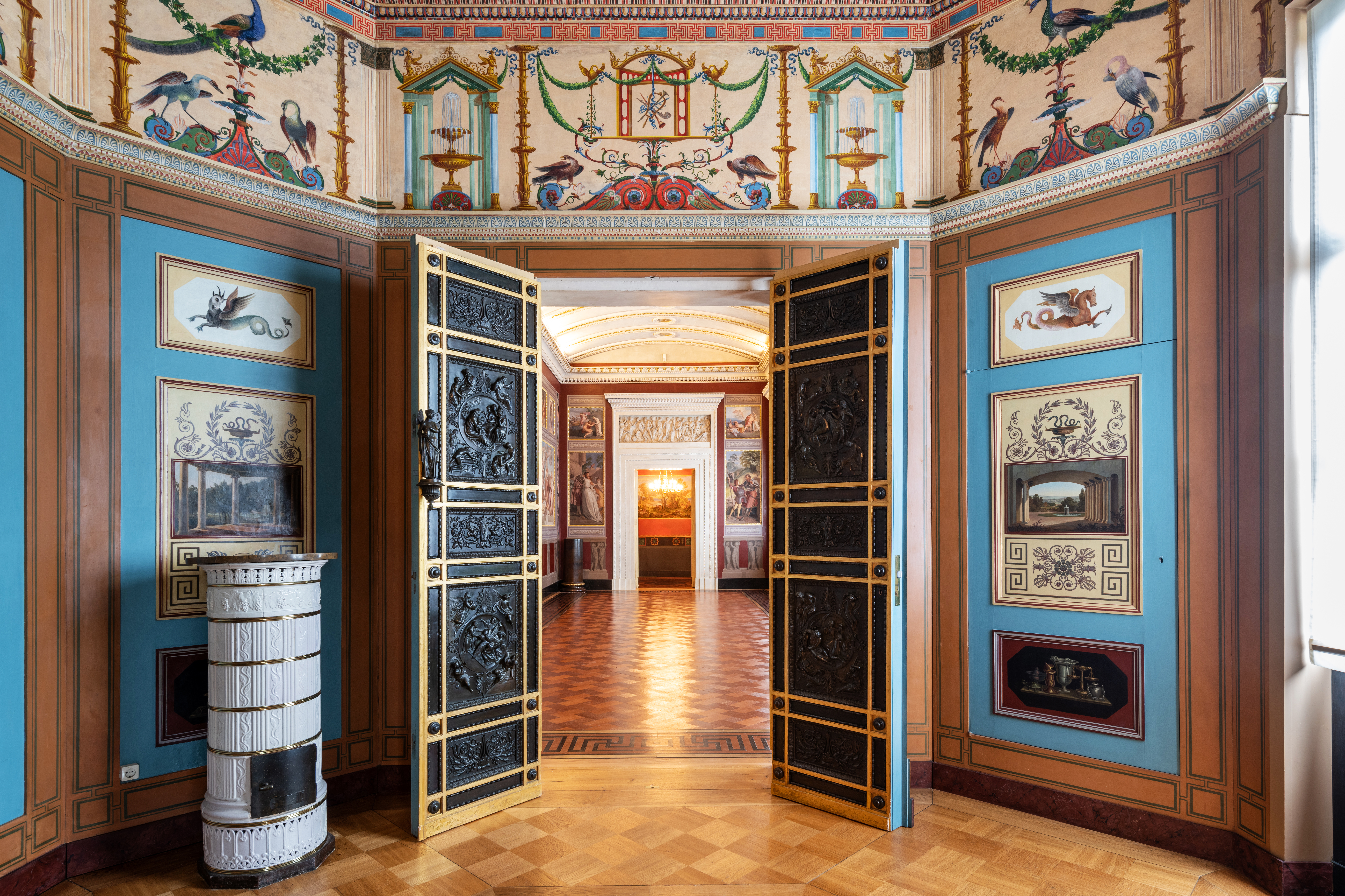 Türflucht zu den Dichterzimmern im Stadtschloss Weimar, Foto: Thomas Müller © Klassik Stiftung Weimar