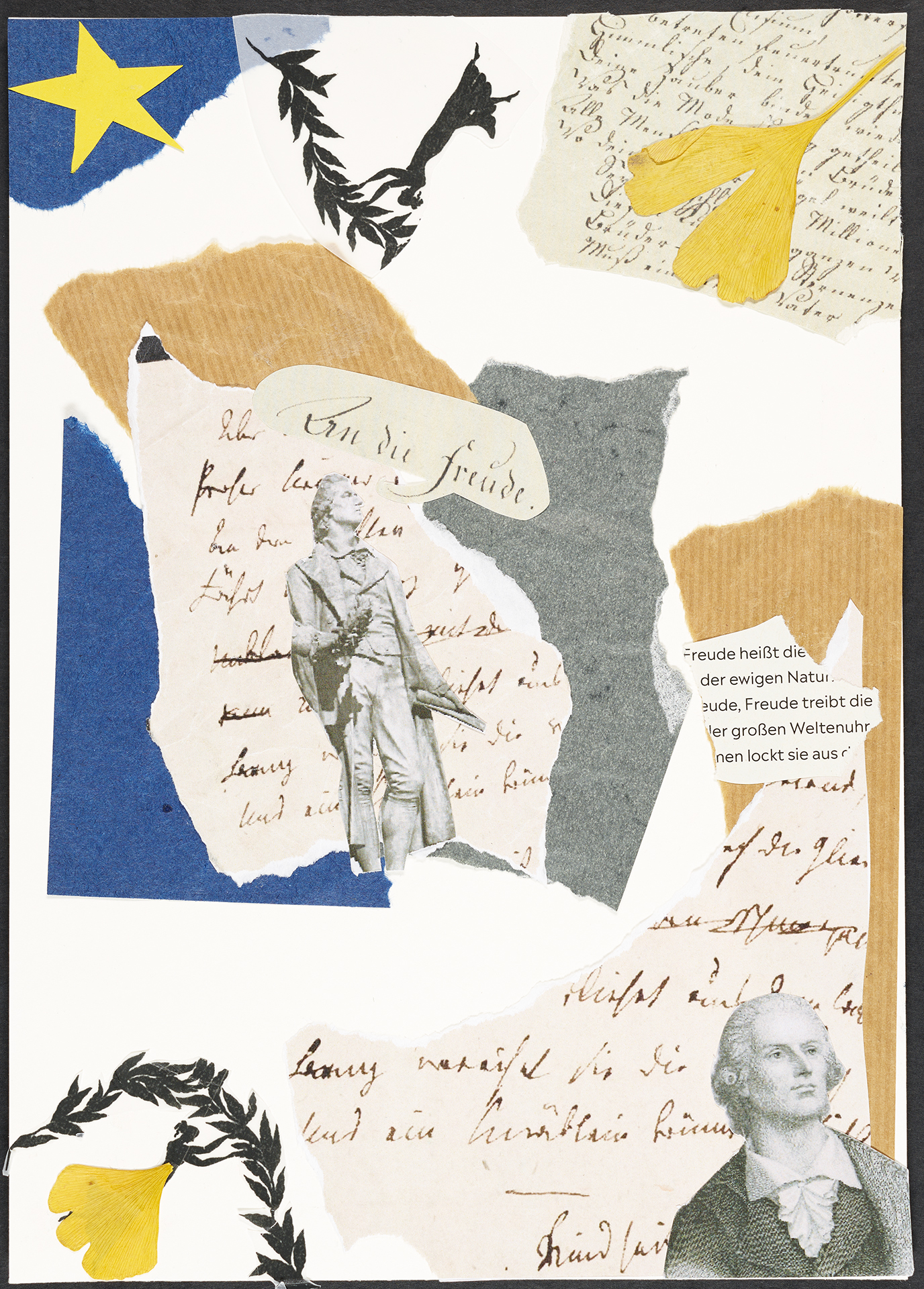 Collage zu Schillers Ode "An die Freude"